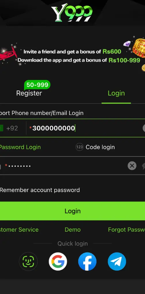 y999 login